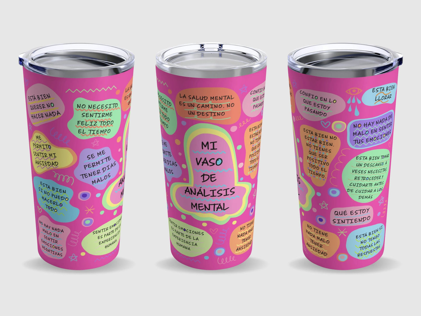 Mi Vaso De Análisis Mental Tumbler, Mental Health Matters, Regalos Motivacionales, Afirmaciones Diarias, Mental Health Tumbler, Gift For Her