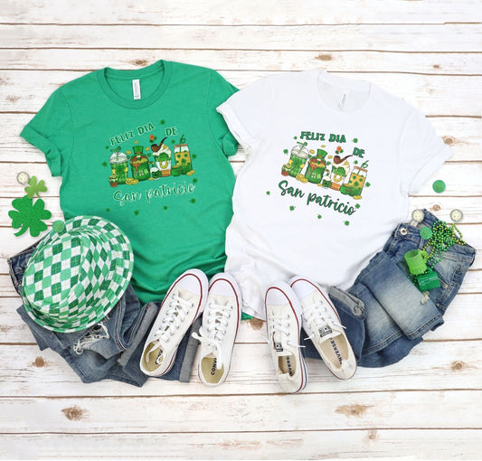 Dia De San Patricio, San Patricio, Cafecito, Maestra Español, Regalo Para Mujer, St Patricks Day, Saint Patricks Day Shirts