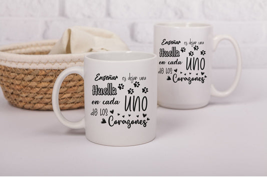 Taza Para Maestra, Un Cafecito, Taza de Cafe, Taza Ceramic, Maestra Español, Maestra Bilingue, Dia De San Valentin, Maestra Gifts,