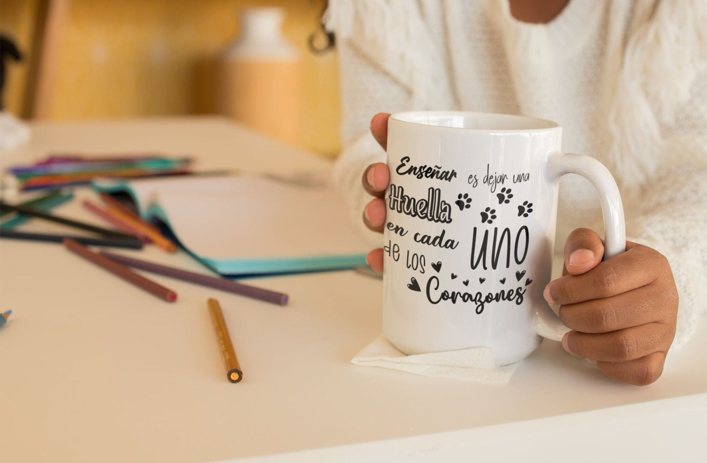 Taza Para Maestra, Un Cafecito, Taza de Cafe, Taza Ceramic, Maestra Español, Maestra Bilingue, Dia De San Valentin, Maestra Gifts,