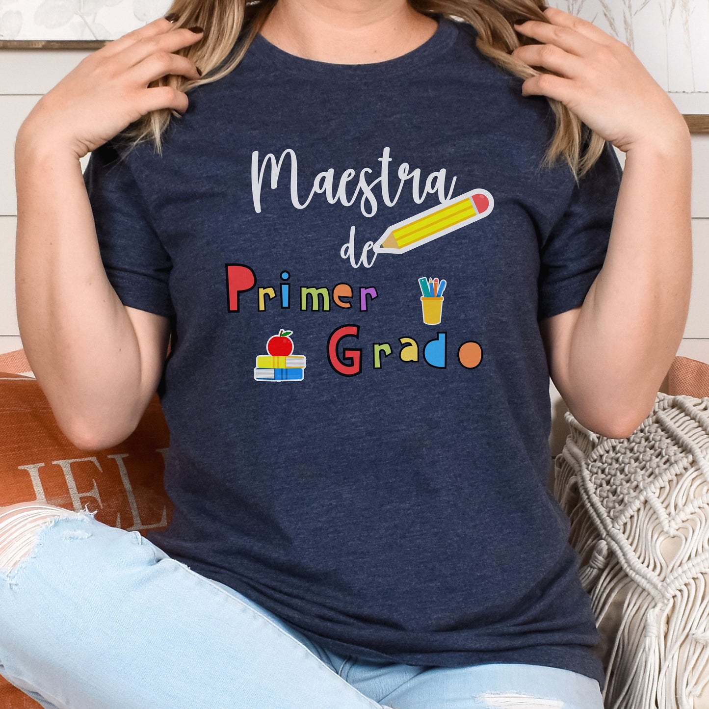 Primer Grado, Maestra Primer Grado, Camisas De Maestra, Maestra Español, Maestra Bilingue, Maestra Shirt, Maestra Gift, First Grade Teacher