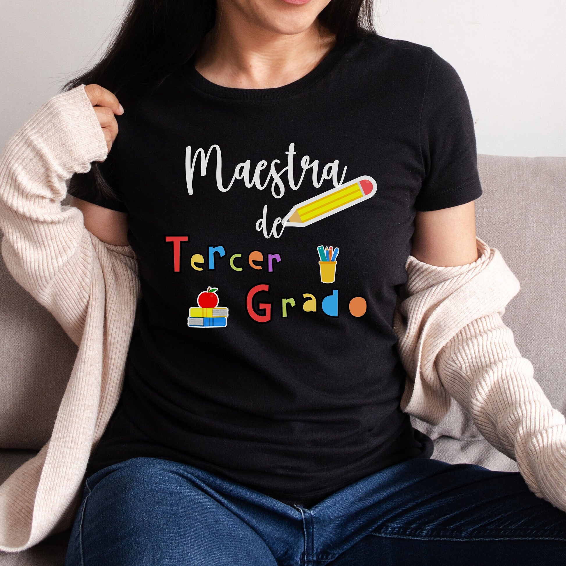 Tercer Grado, Maestra Tercer Grado, Camisas De Maestra, Maestra Español, Maestra Bilingue, Maestra Shirt, Maestra Gift, 3rd Grade
