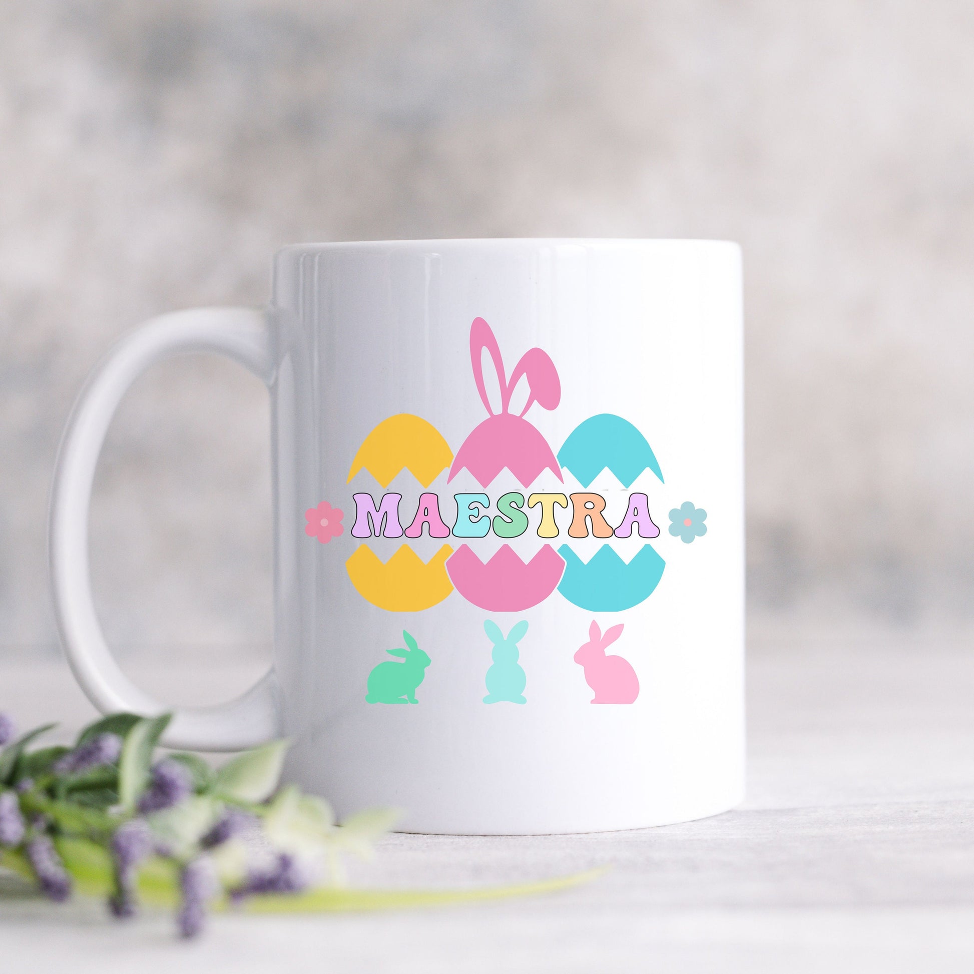 Feliz Pascua, Maestra Español, Maestra Mug, Taza De Pascua, Maestra Bilingue, ESL Teacher, Taza Para Maestra, Easter