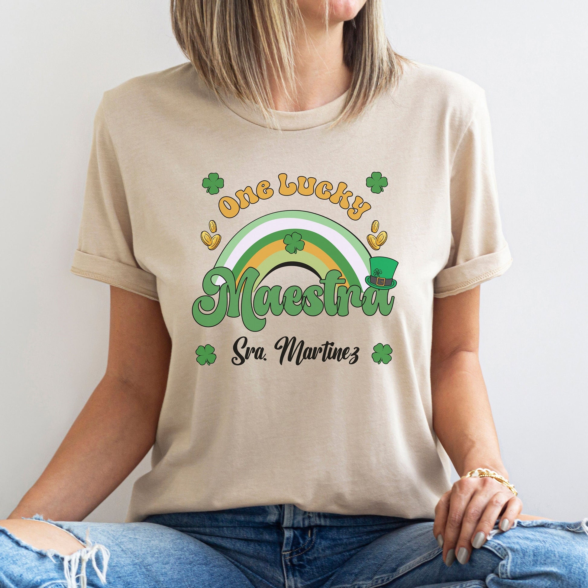 Camiseta Personalizada, San Patricio, Regalo Personalizado, Maestra Bilingue, Maestra Español, Maestra Gift, Maestra T Shirt, Maestras