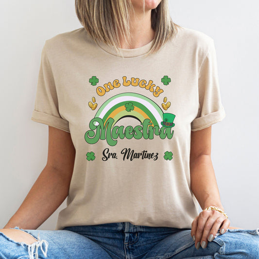 Camiseta Personalizada, San Patricio, Regalo Personalizado, Maestra Bilingue, Maestra Español, Maestra Gift, Maestra T Shirt, Maestras