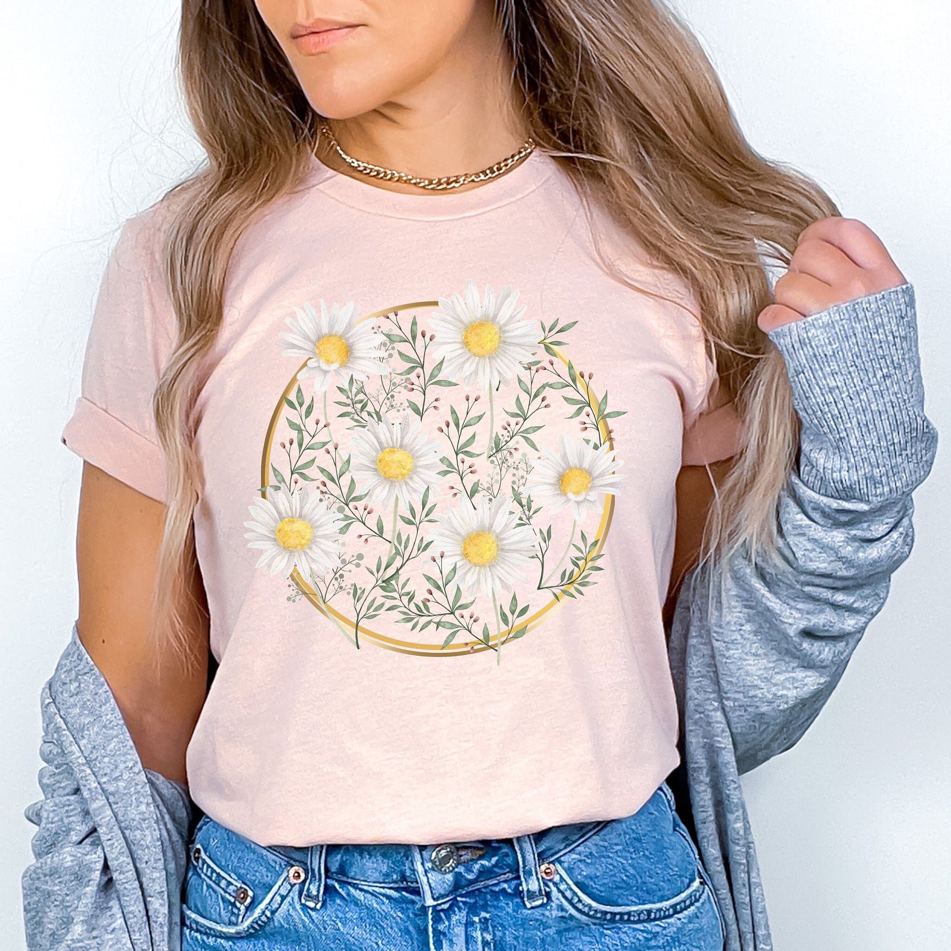 Daisy Shirt, Flower T Shirt, Wildflower T Shirt, Gift For Her, Flowers Press, Flower Teacher Shirt, Pressed Flower tee, Wild Flower Tee