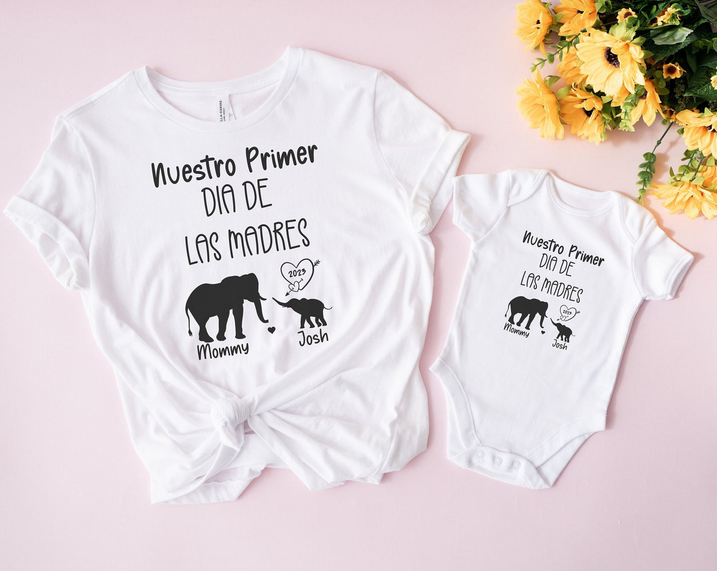 Nuestro Primer Dia De Las Madres, Our 1st Mother's Day Shirt, Elephant Mommy And Me Shirt, Regalo Para Dia De Las Madres, Mother Day Gifts