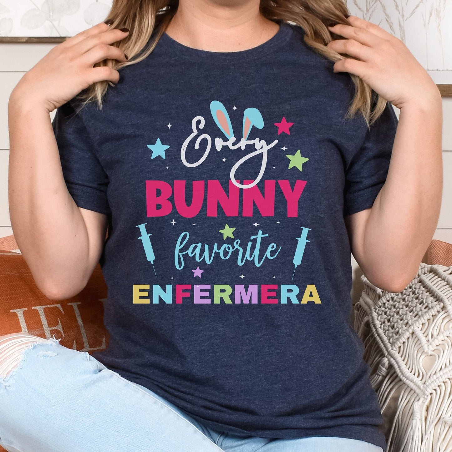 Every Bunny Favorite Nurse, Enfermera Easter T Shirt, Enfermera Shirt, Easter Nurse Shirt, Easters Shirts, Easter T Shirt, La Enfermera