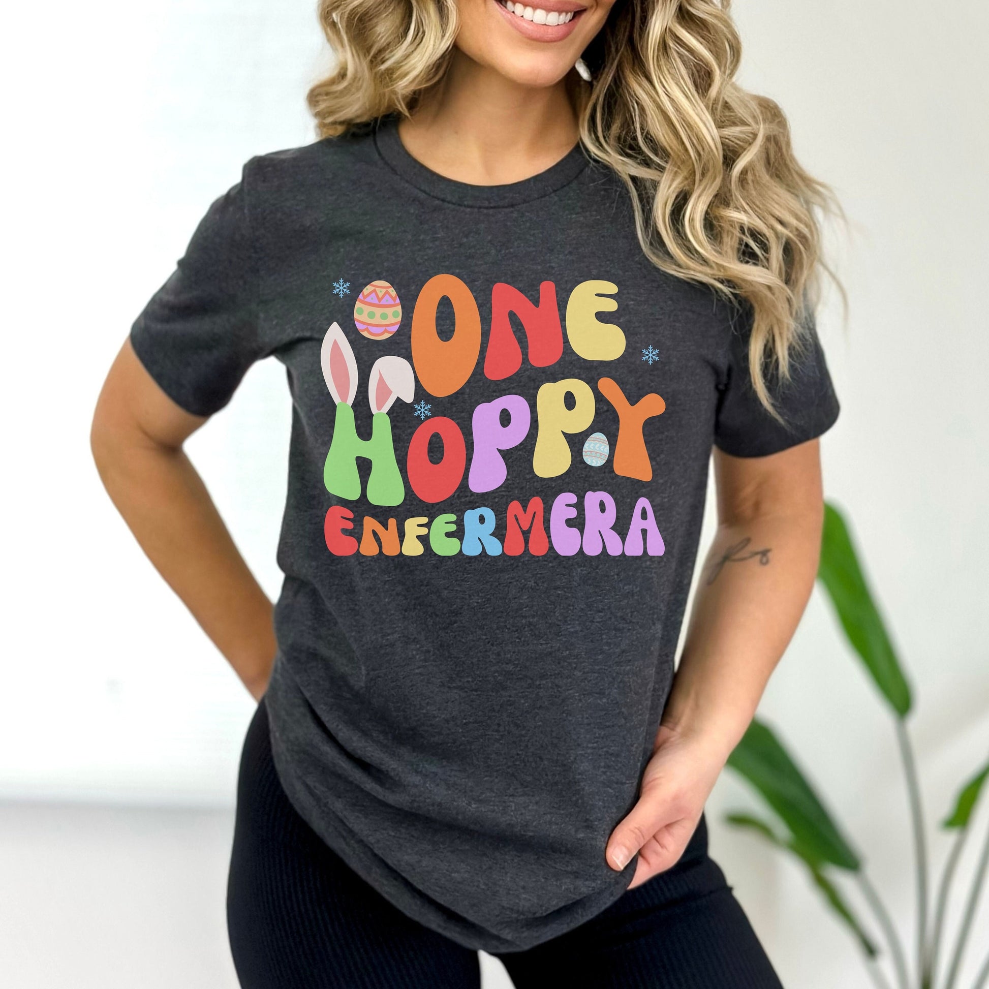 One Hoppy Enfermera, Enfermera Easter T Shirt, Enfermera Shirt, Easter Nurse Shirt, Easters Shirts, Easter T Shirt, La Enfermera Shirt