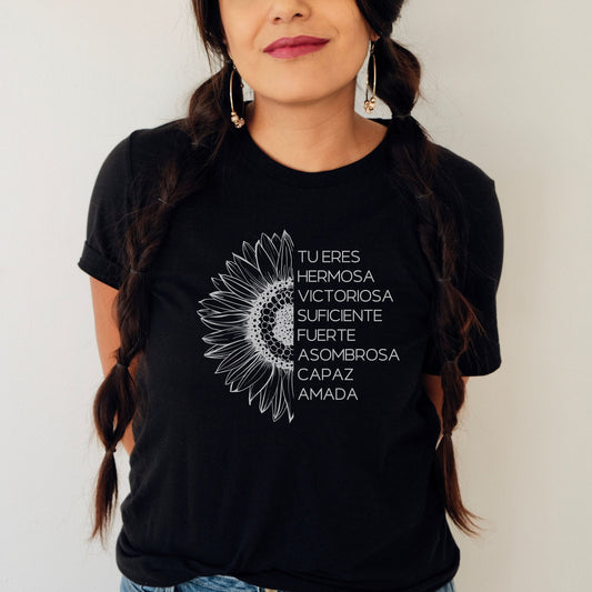 Tu Eres Hermosa T Shirt, Flower T Shirt, Wildflower T Shirt, Gift For Her, Flowers Press, Flower Teacher Shirt, Pressed Flower, Sunflowers