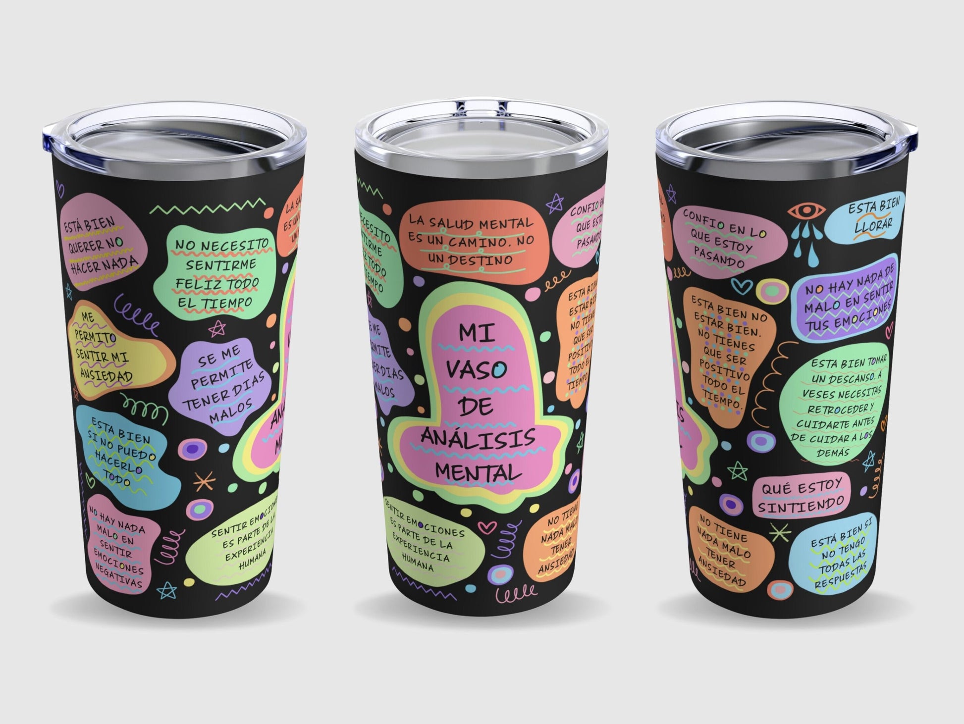 Mi Vaso De Análisis Mental Tumbler, Mental Health Matters, Regalos Motivacionales, Afirmaciones Diarias, Mental Health Tumbler, Gift For Her