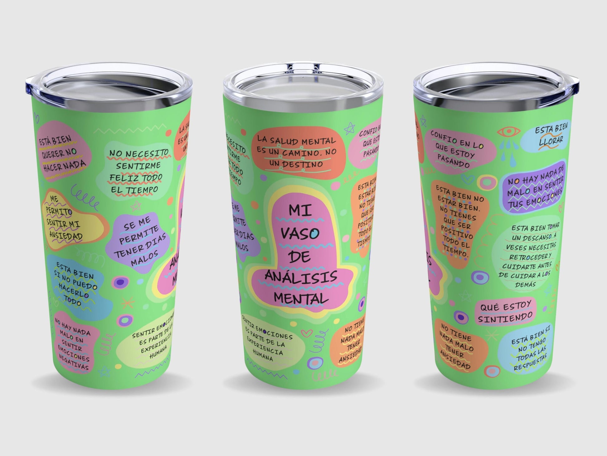 Mi Vaso De Análisis Mental Tumbler, Mental Health Matters, Regalos Motivacionales, Afirmaciones Diarias, Mental Health Tumbler, Gift For Her