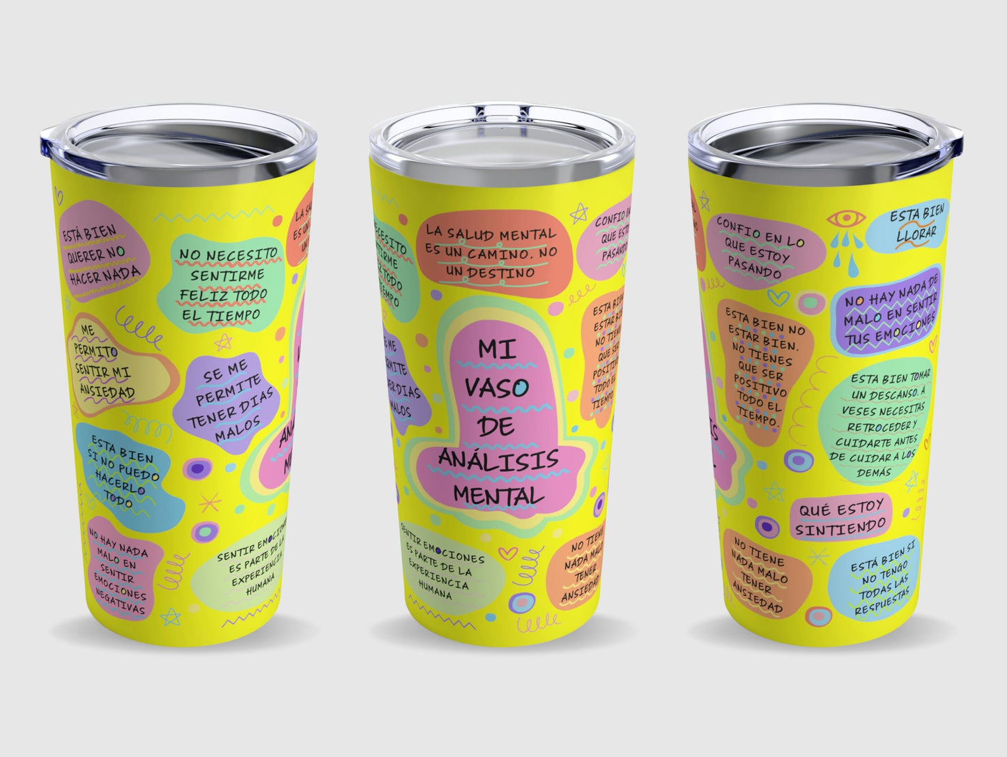 Mi Vaso De Análisis Mental Tumbler, Mental Health Matters, Regalos Motivacionales, Afirmaciones Diarias, Mental Health Tumbler, Gift For Her