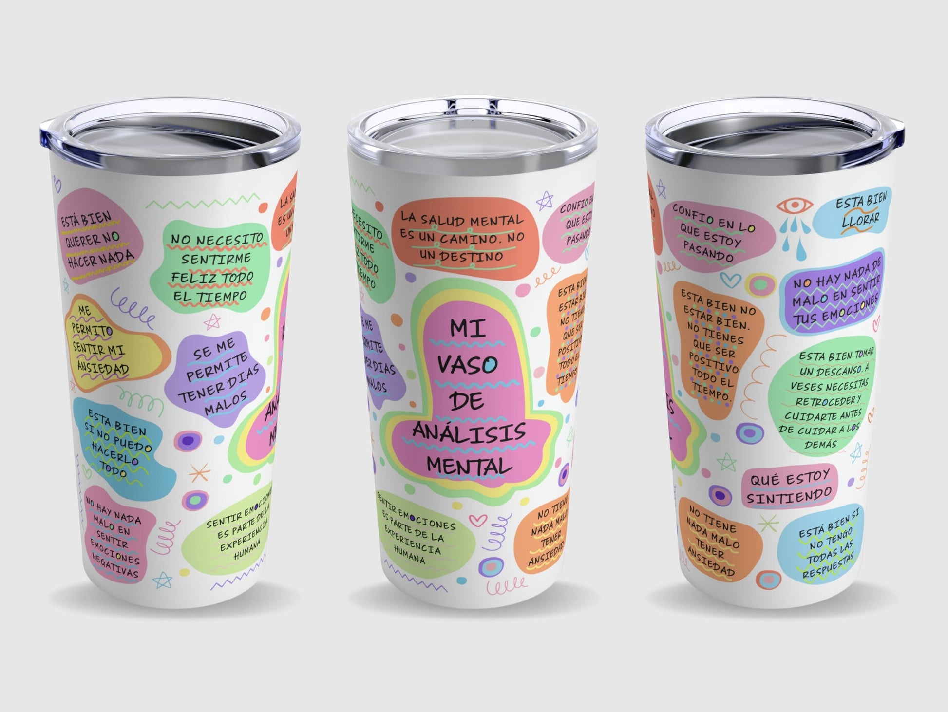 Mi Vaso De Análisis Mental Tumbler, Mental Health Matters, Regalos Motivacionales, Afirmaciones Diarias, Mental Health Tumbler, Gift For Her