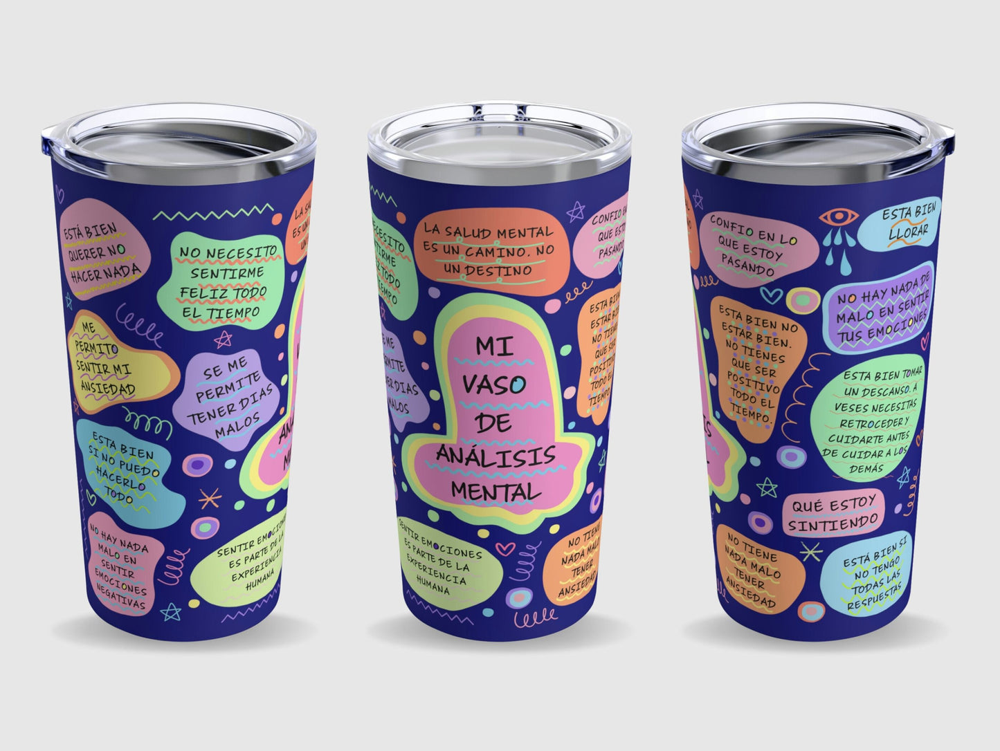 Mi Vaso De Análisis Mental Tumbler, Mental Health Matters, Regalos Motivacionales, Afirmaciones Diarias, Mental Health Tumbler, Gift For Her
