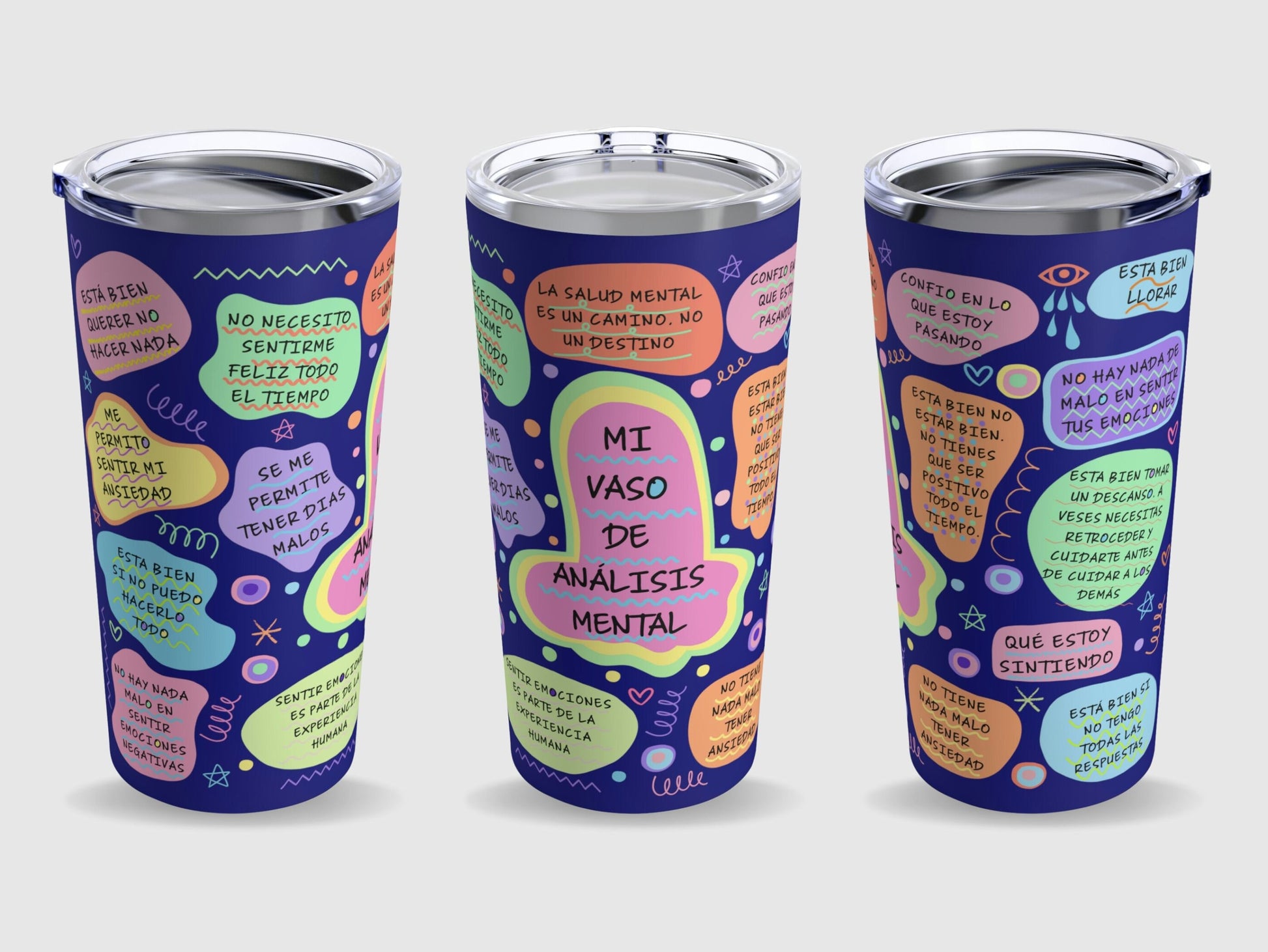 Mi Vaso De Análisis Mental Tumbler, Mental Health Matters, Regalos Motivacionales, Afirmaciones Diarias, Mental Health Tumbler, Gift For Her