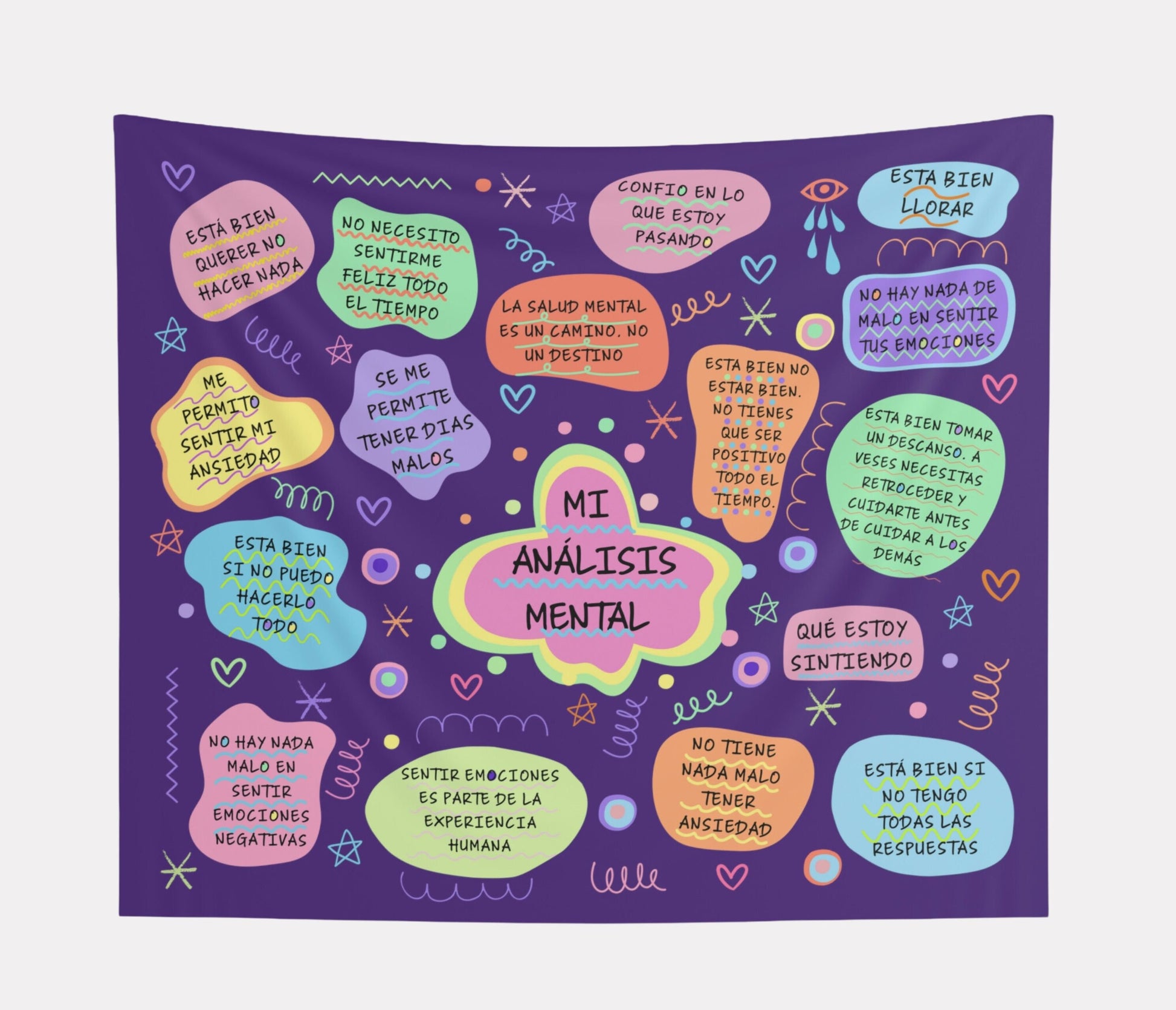 Mi Análisis Mental Tapestry, Mental Health Matters, Regalos Motivacionales, Afirmaciones Diarias, Mental Health Tapestry, Gift For Her