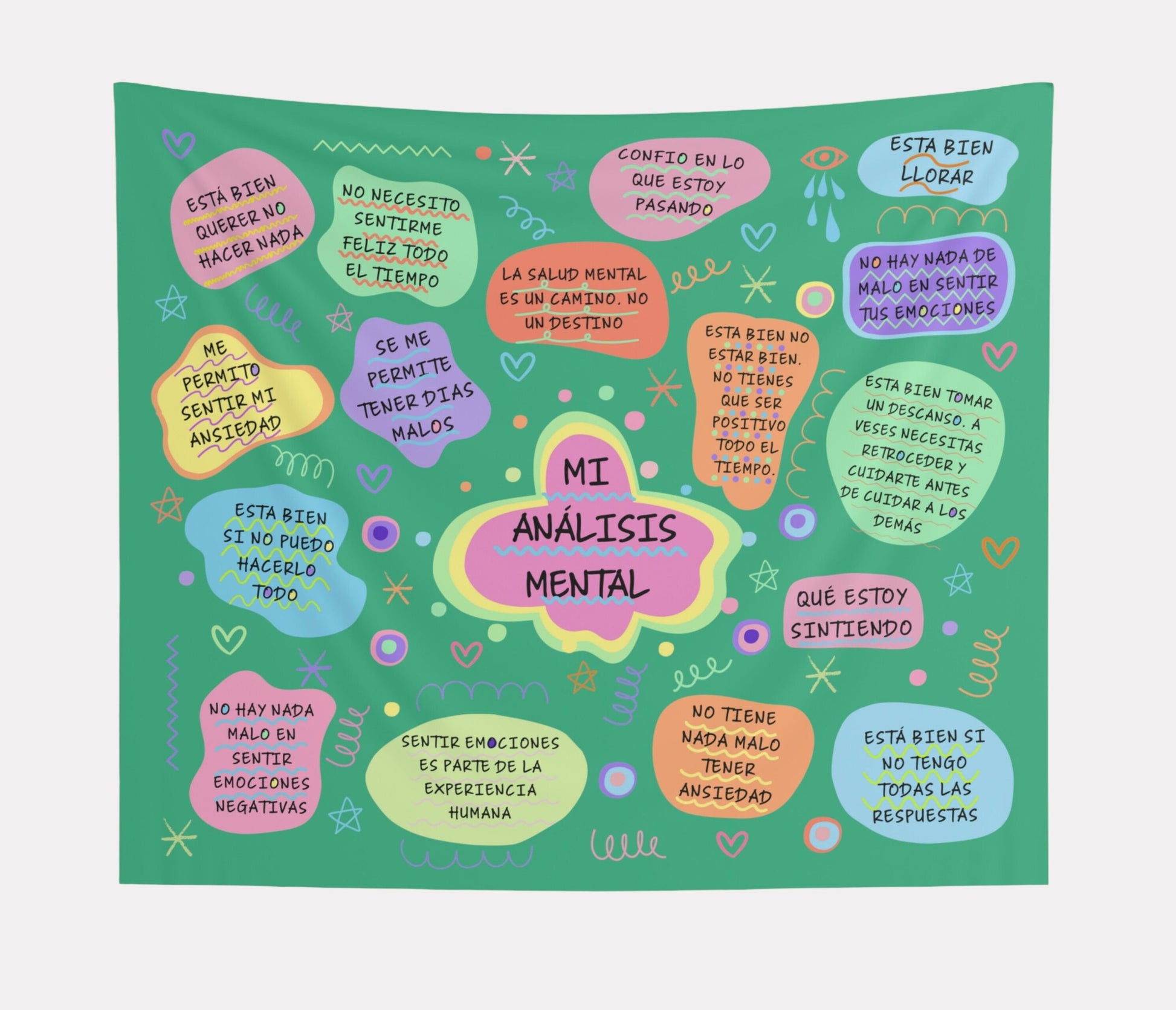 Mi Análisis Mental Tapestry, Mental Health Matters, Regalos Motivacionales, Afirmaciones Diarias, Mental Health Tapestry, Gift For Her