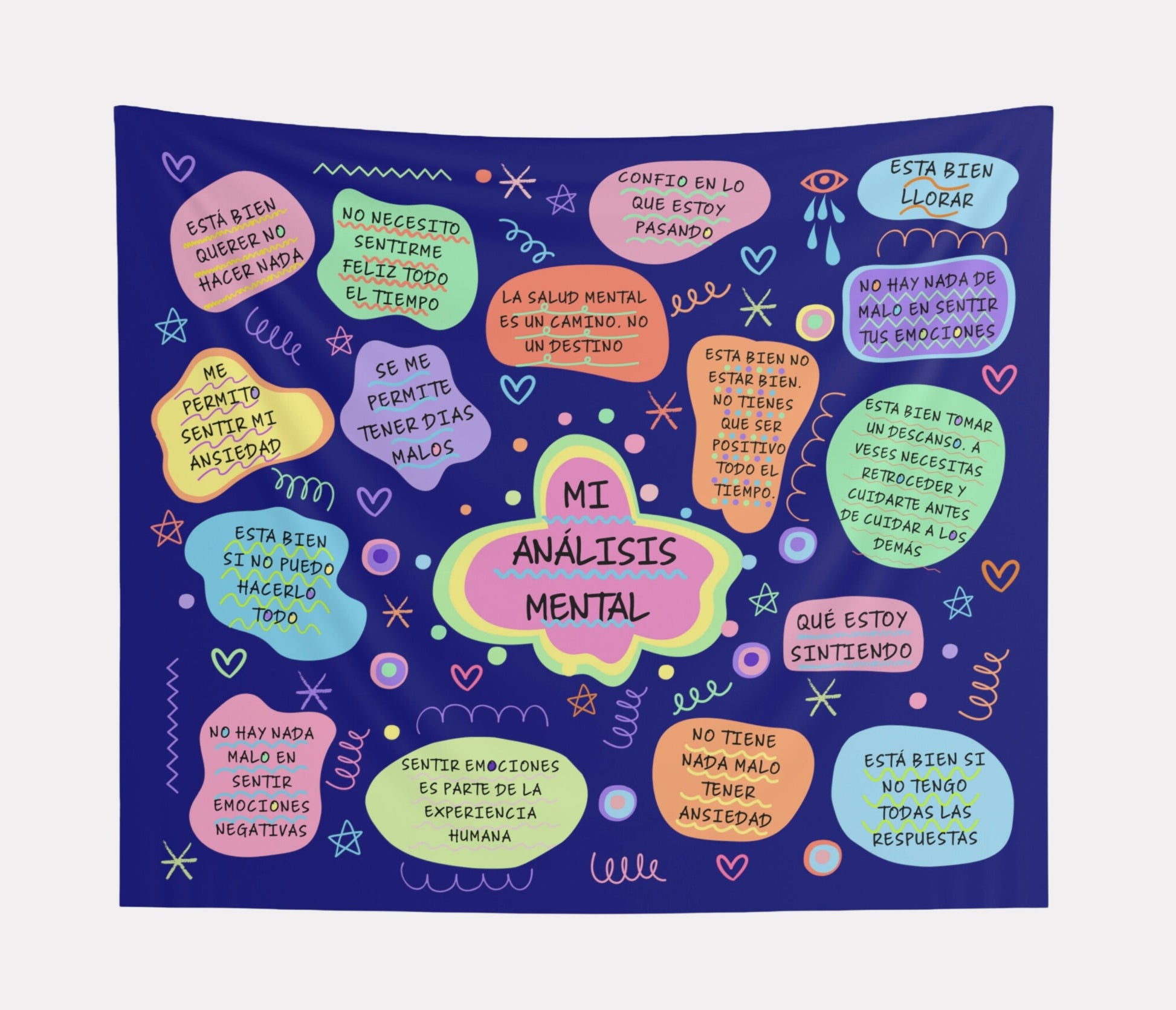 Mi Análisis Mental Tapestry, Mental Health Matters, Regalos Motivacionales, Afirmaciones Diarias, Mental Health Tapestry, Gift For Her
