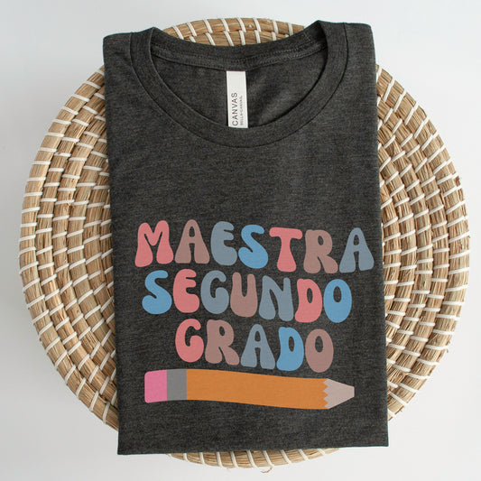 Segundo Grado, Maestra Segundo Grado, Camisas De Maestra, Maestra Español, Maestra Bilingue, Maestra Shirt, Maestra Gift, Second Grade