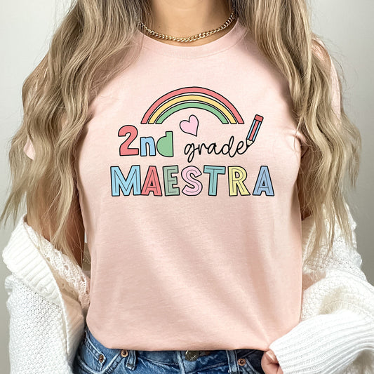 Segundo Grado, Maestra Segundo Grado, Camisas De Maestra, Maestra Español, Maestra Bilingue, Maestra Shirt, Maestra Gift, Second Grade