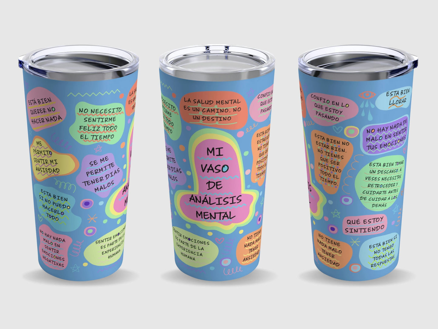 Mi Vaso De Análisis Mental Tumbler, Mental Health Matters, Regalos Motivacionales, Afirmaciones Diarias, Mental Health Tumbler, Gift For Her
