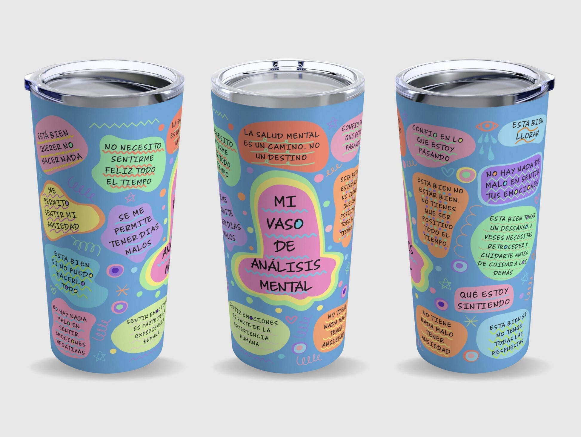 Mi Vaso De Análisis Mental Tumbler, Mental Health Matters, Regalos Motivacionales, Afirmaciones Diarias, Mental Health Tumbler, Gift For Her