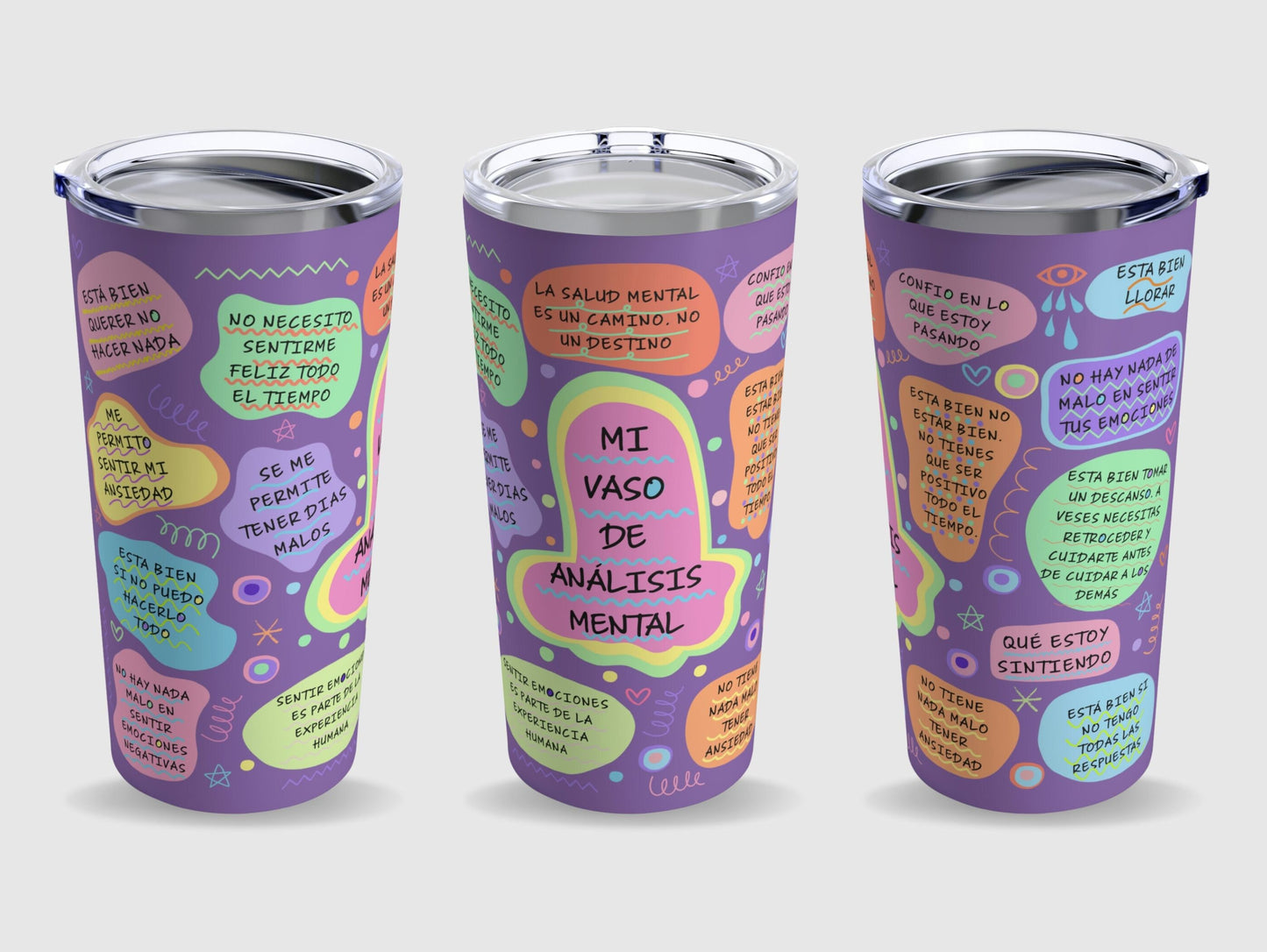 Mi Vaso De Análisis Mental Tumbler, Mental Health Matters, Regalos Motivacionales, Afirmaciones Diarias, Mental Health Tumbler, Gift For Her