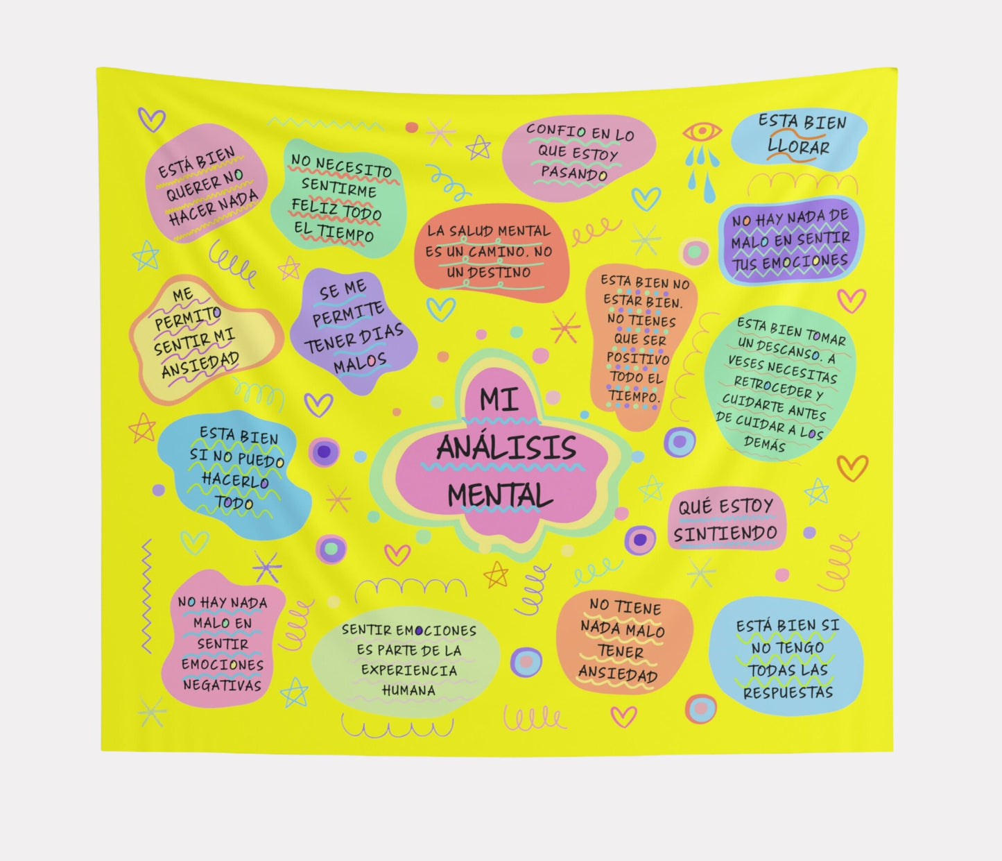 Mi Análisis Mental Tapestry, Mental Health Matters, Regalos Motivacionales, Afirmaciones Diarias, Mental Health Tapestry, Gift For Her