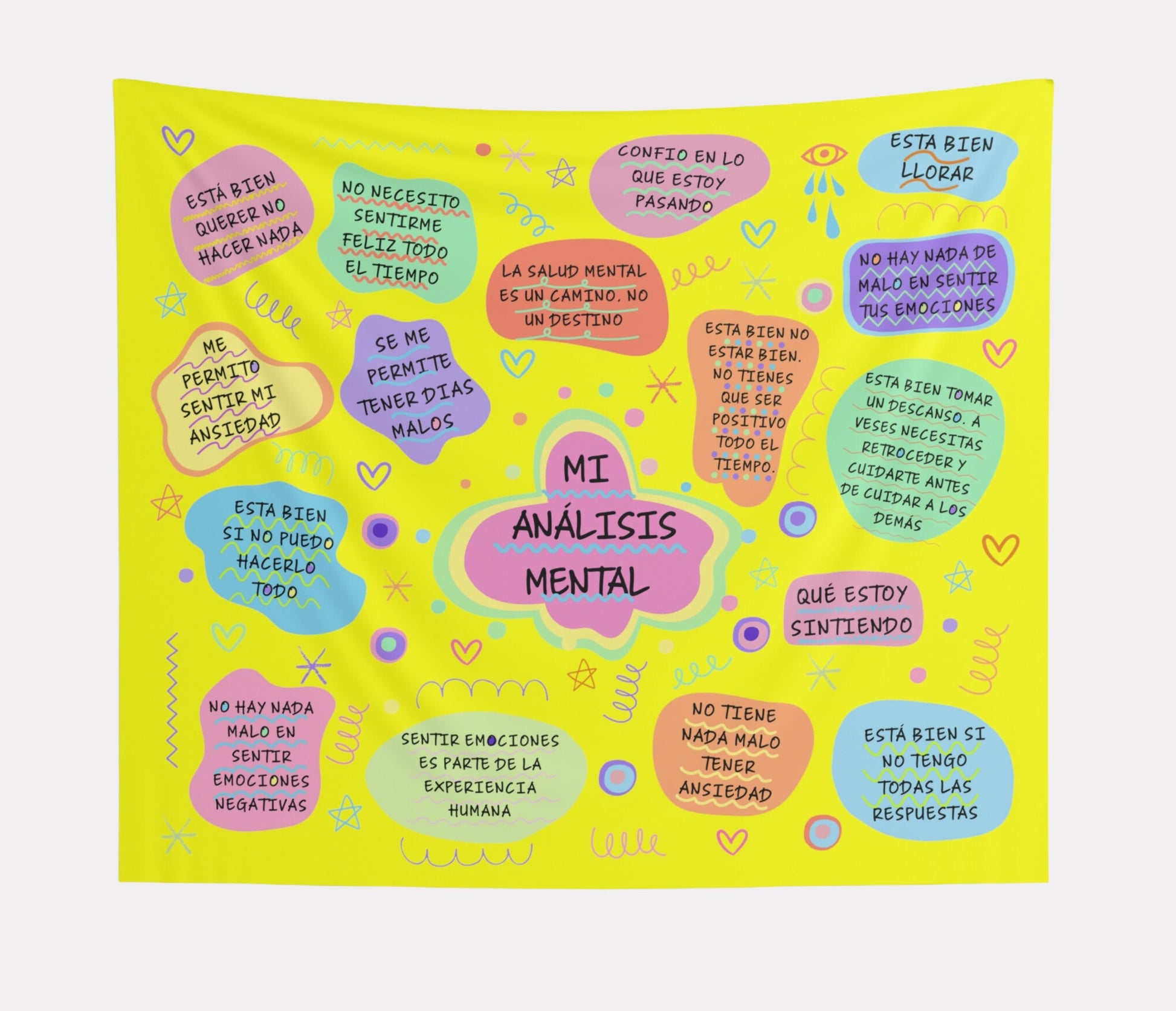 Mi Análisis Mental Tapestry, Mental Health Matters, Regalos Motivacionales, Afirmaciones Diarias, Mental Health Tapestry, Gift For Her
