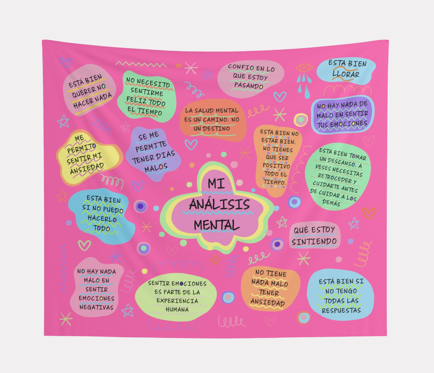 Mi Análisis Mental Tapestry, Mental Health Matters, Regalos Motivacionales, Afirmaciones Diarias, Mental Health Tapestry, Gift For Her