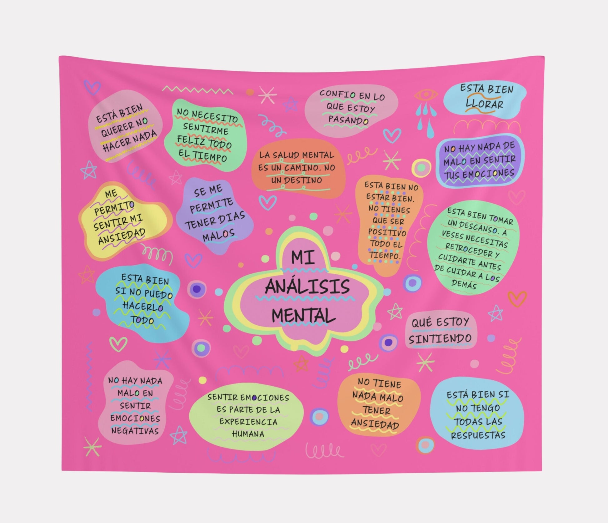 Mi Análisis Mental Tapestry, Mental Health Matters, Regalos Motivacionales, Afirmaciones Diarias, Mental Health Tapestry, Gift For Her
