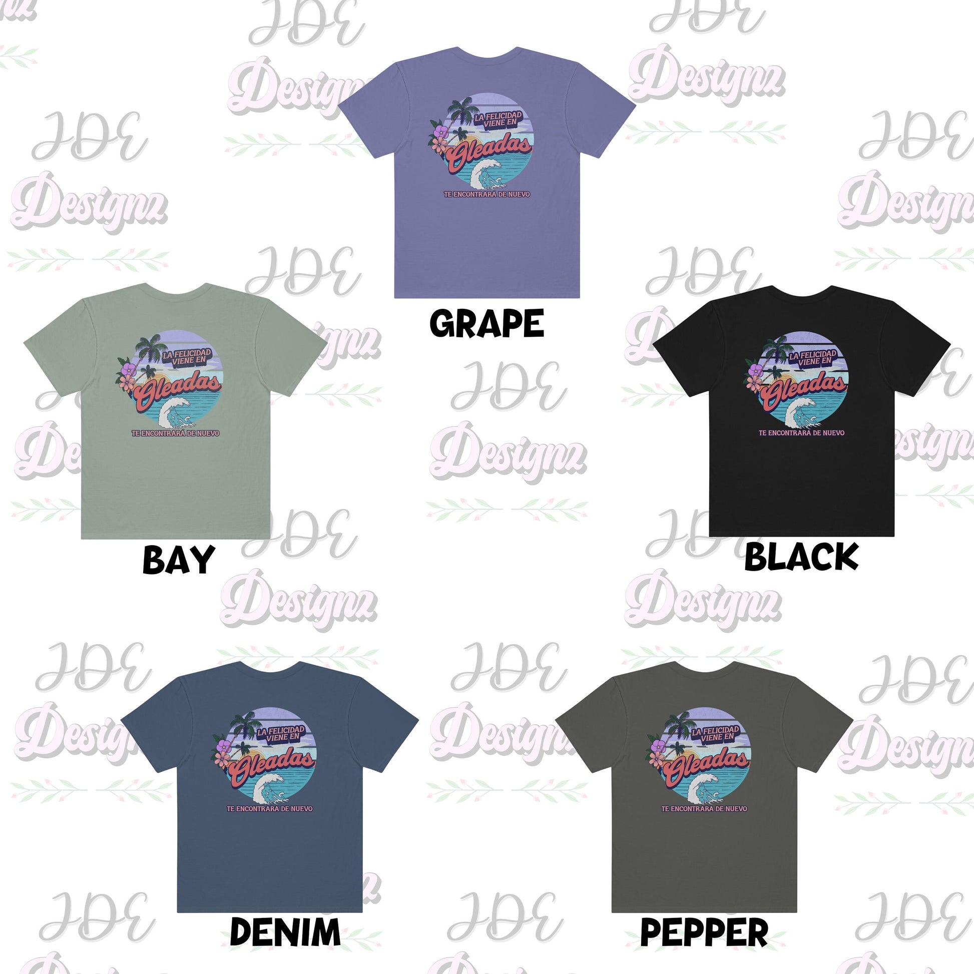 Happiness Comes In Waves, Happiness Comes In Waves Comfort Color Tees, Trendy T Shirts For Women, Summer Vibes Shirt, Tumbler Shirt, For Her