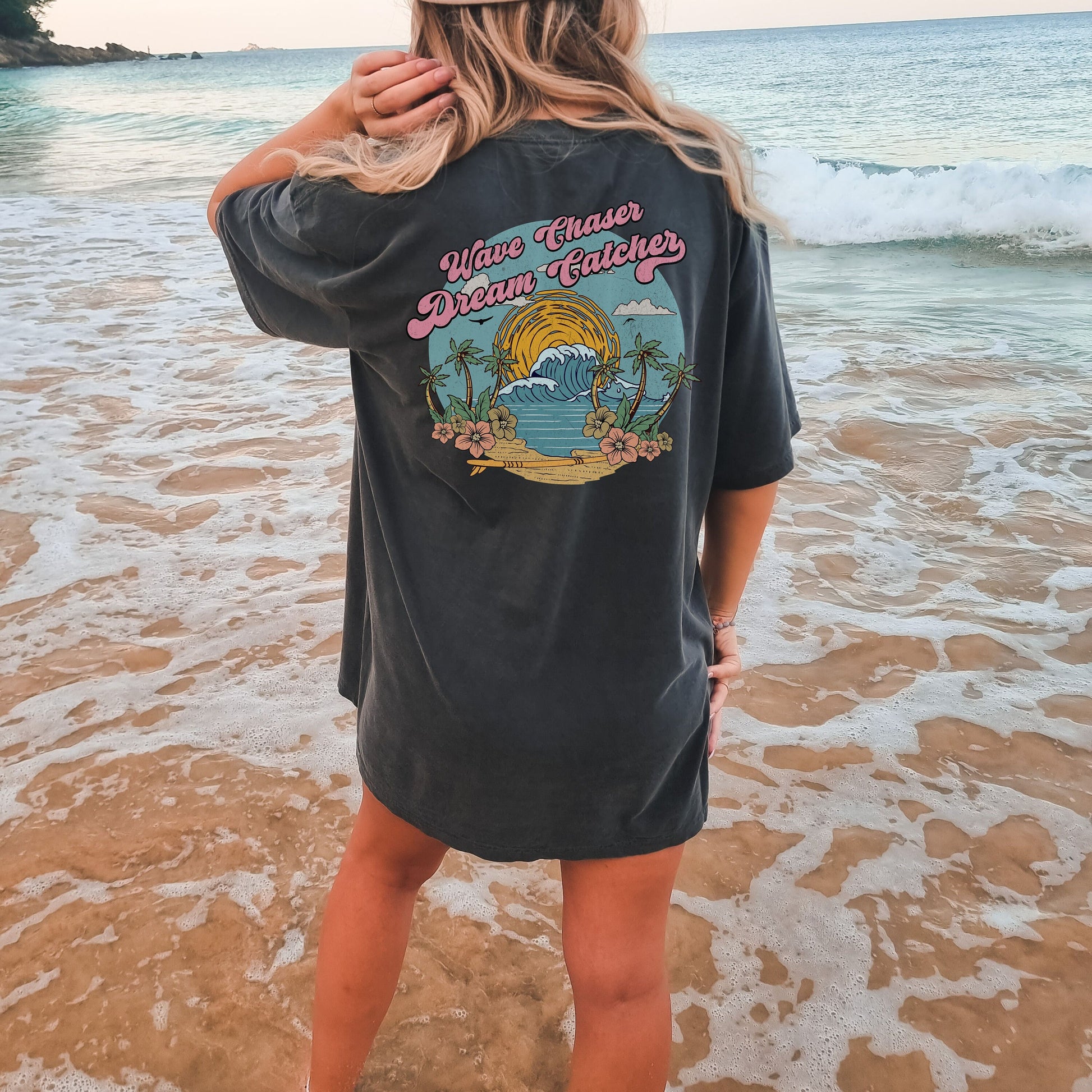 Wave Chaser Dream Catcher, Happiness Comes In Waves, Trendy T Shirts For Women, Summer Vibes Shirt, Tumbler Shirt,