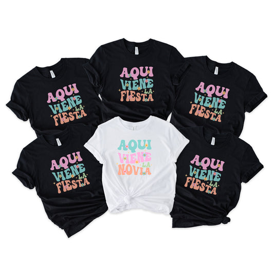 Aqui Viene La Novia, Despedida Soltera, Latina Bride, Spanish Bride, Bachelorette Party, Dama De Honor, Wife Of The Party, Despedida