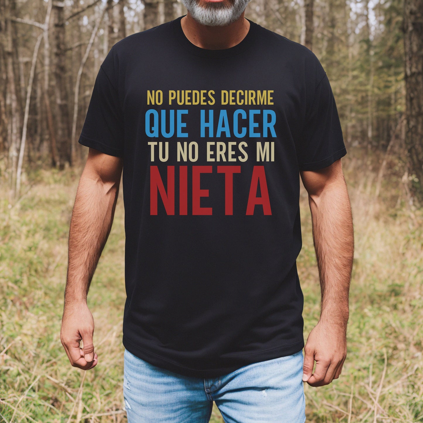 No Puedes Decirme Que Hacer Tu No Eres Mi Nieta, Funny Men's Shirts, Grandparents Gift, Grandparent Present, Abuelos, Camiseta Para Abuelos