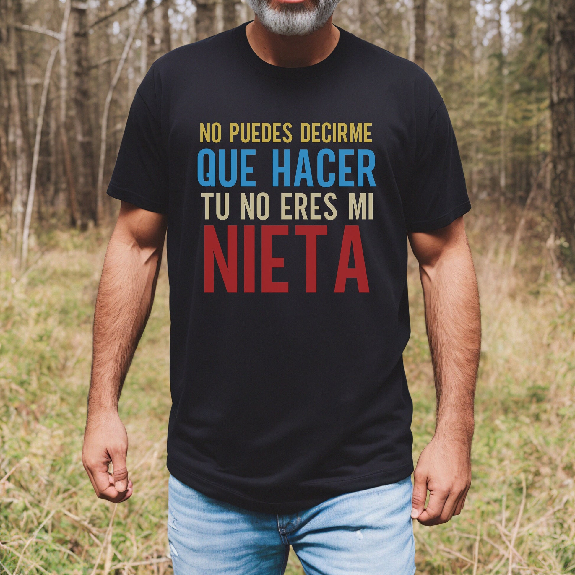No Puedes Decirme Que Hacer Tu No Eres Mi Nieta, Funny Men's Shirts, Grandparents Gift, Grandparent Present, Abuelos, Camiseta Para Abuelos