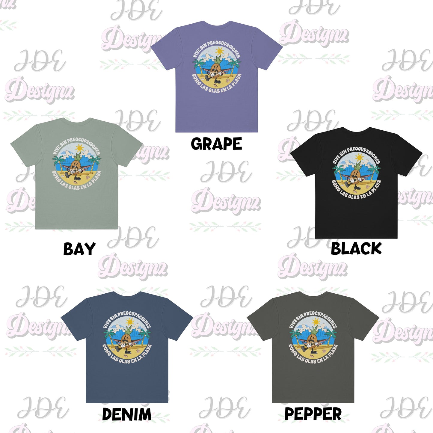 Happiness Comes In Waves, Happiness Comes In Waves Comfort Color Tees, Trendy T Shirts For Women, Summer Vibes Shirt, Tumbler Shirt, For Her