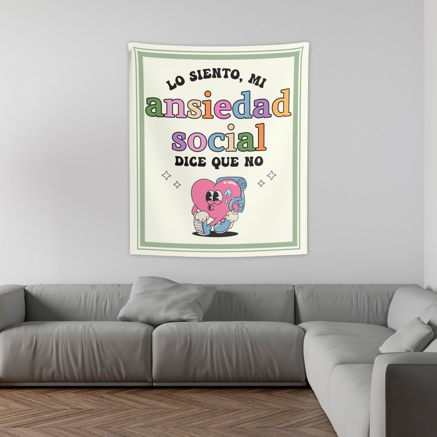 Mi Ansiedad Social Dice Que No, Mental Health Tapestry, Regalos Motivacionales, Mental Health Matters, Tapiz Español, Spanish Tapestry