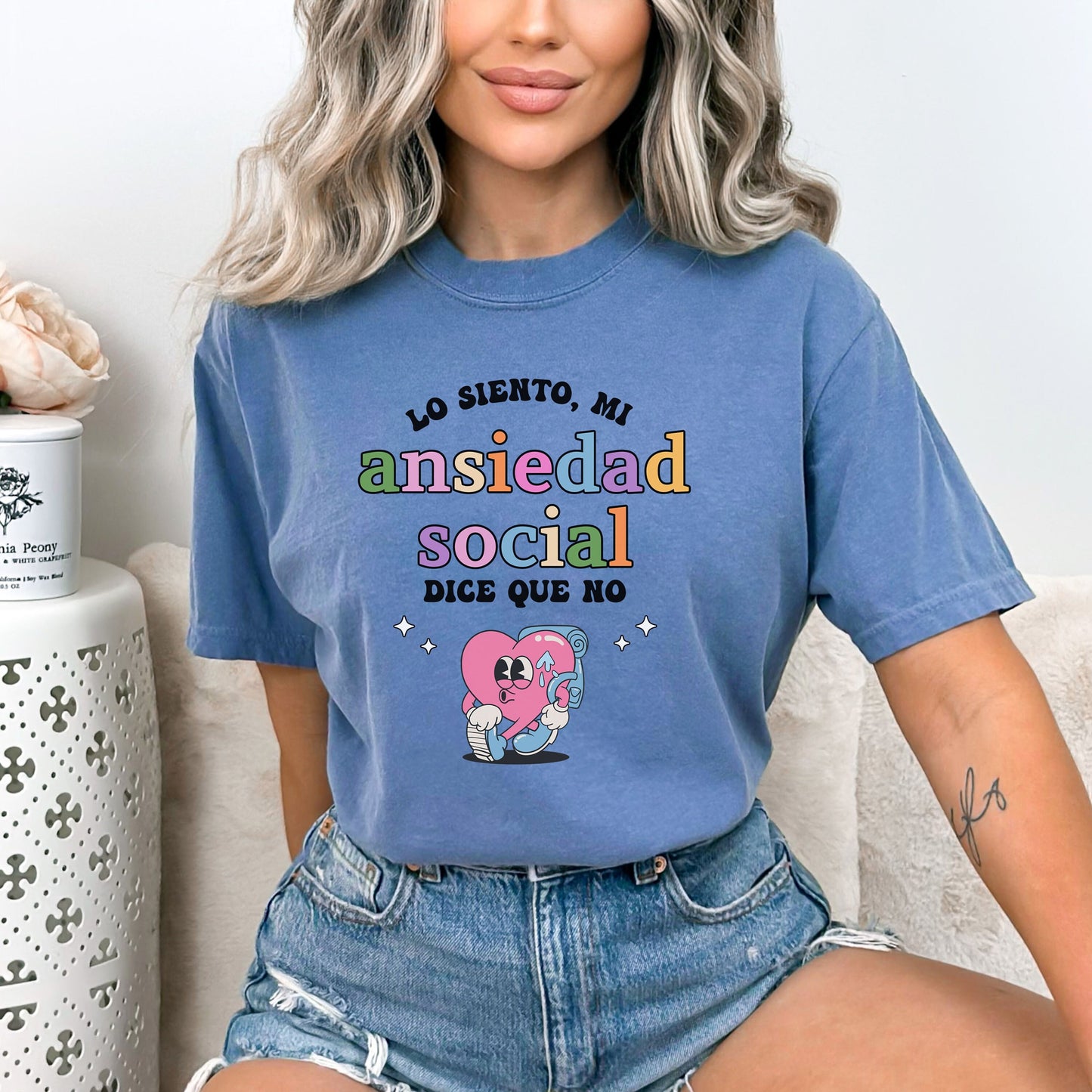 Mi Ansiedad Social Dice Que No, Mental Health Matters, Salud Mental, Mental Health Quote T-Shirt, School Psychologists, Anxiety Shirt