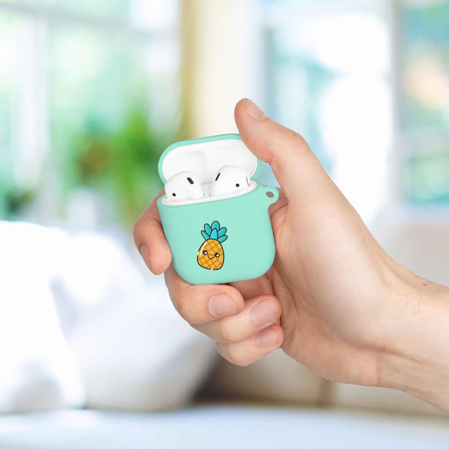 Pineapple Airpods Case, Pineapple Kawaii, Airpod, Airpod Generation 2 Case, Airpod Case 1st Generation, Airpod Case Cover With Keychain