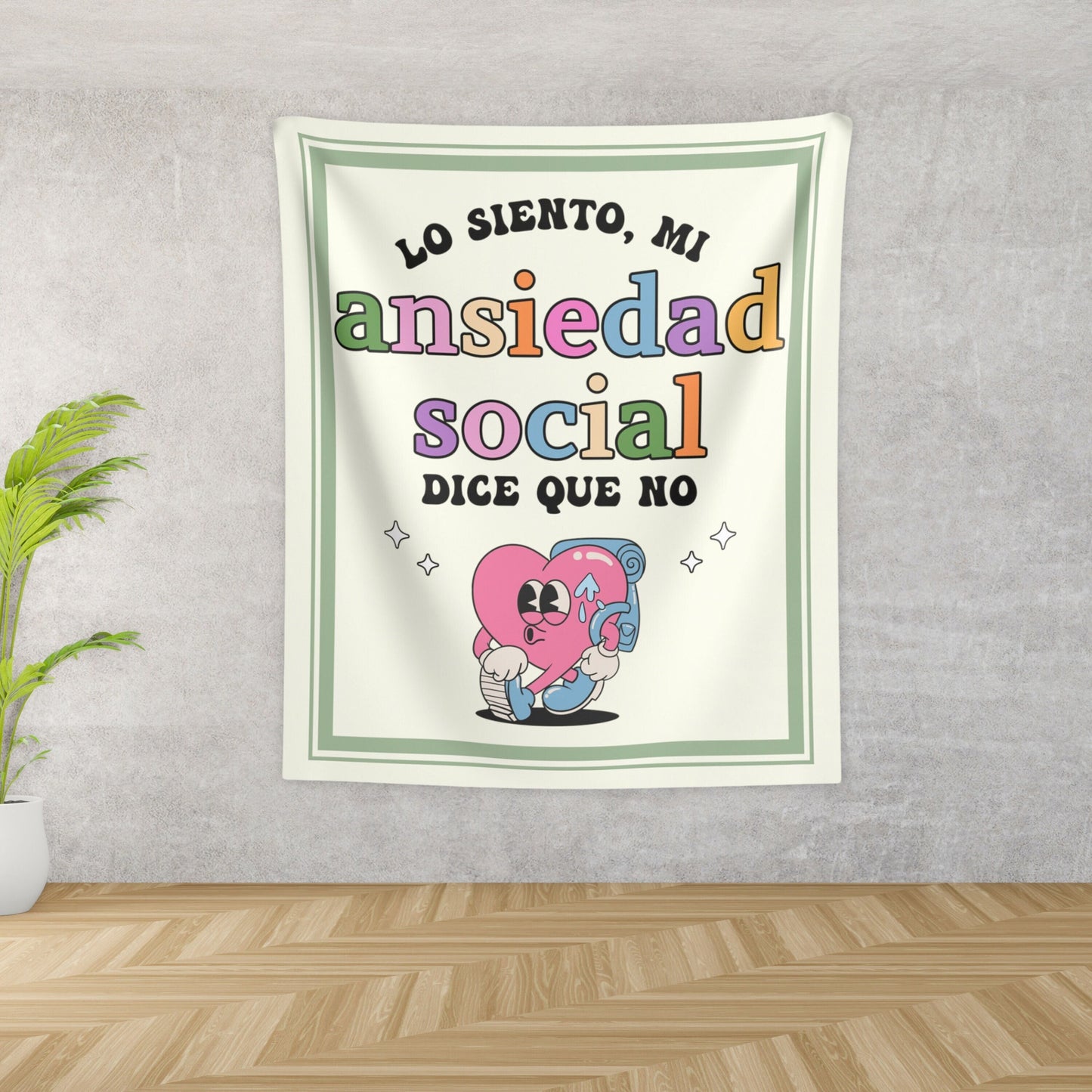 Mi Ansiedad Social Dice Que No, Mental Health Tapestry, Regalos Motivacionales, Mental Health Matters, Tapiz Español, Spanish Tapestry