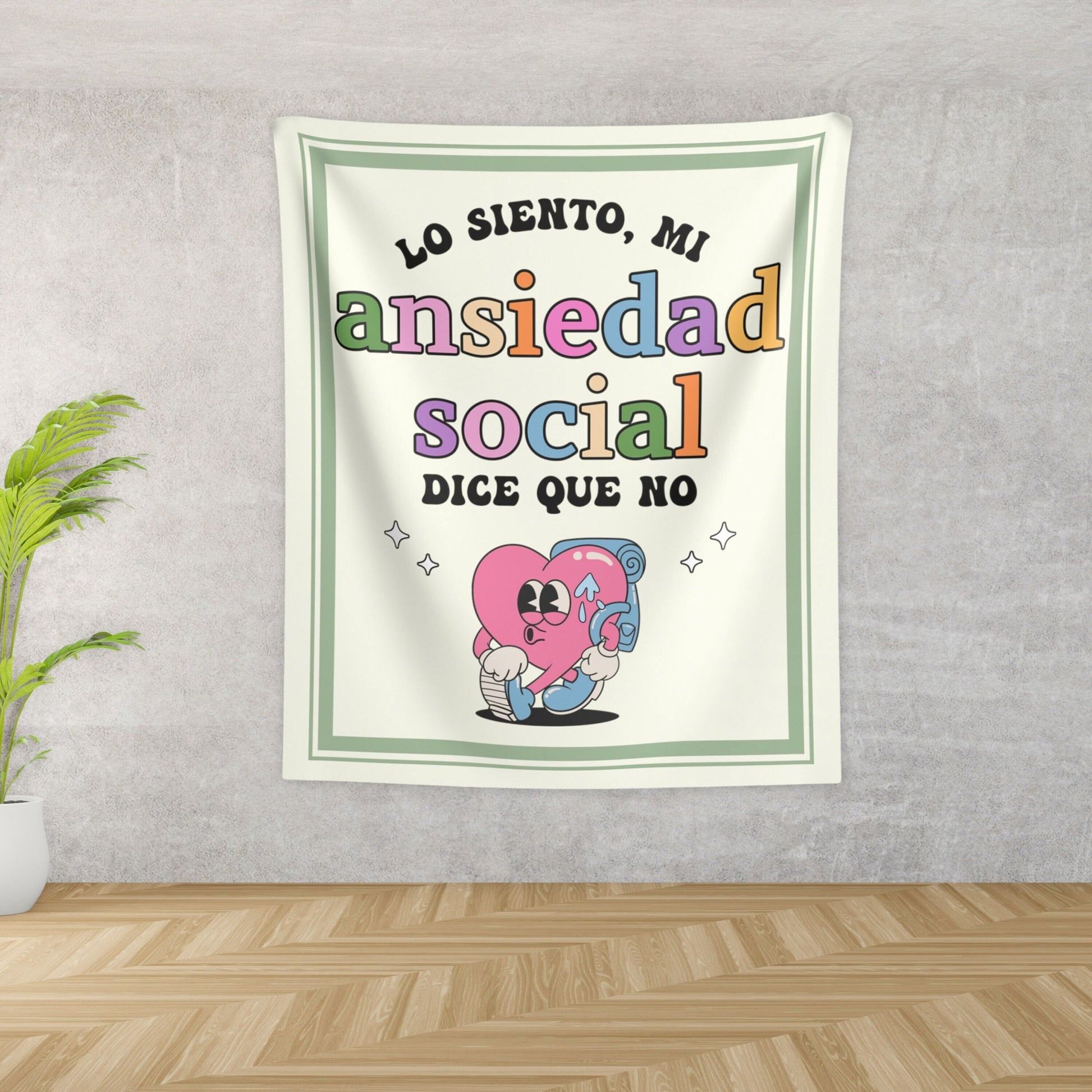 Mi Ansiedad Social Dice Que No, Mental Health Tapestry, Regalos Motivacionales, Mental Health Matters, Tapiz Español, Spanish Tapestry