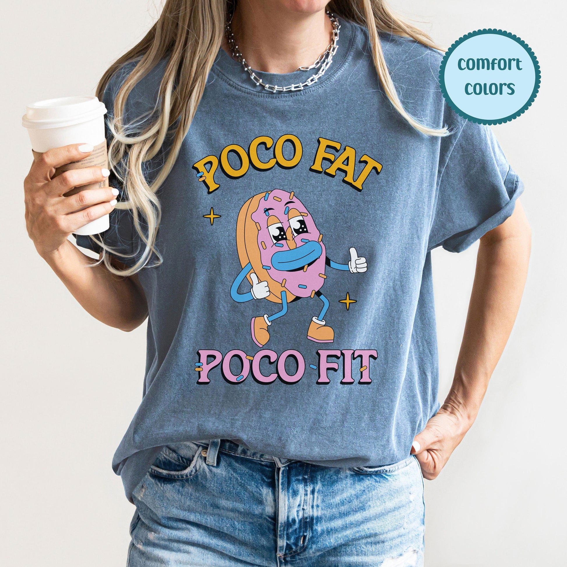 Poco Fit Poco Fat, Girls Who Eat, Gym T Shirt, Oversized Workout Shirt, Comfort Color Tees, Funny Workout T Shirt, Summer Vibes Shirt