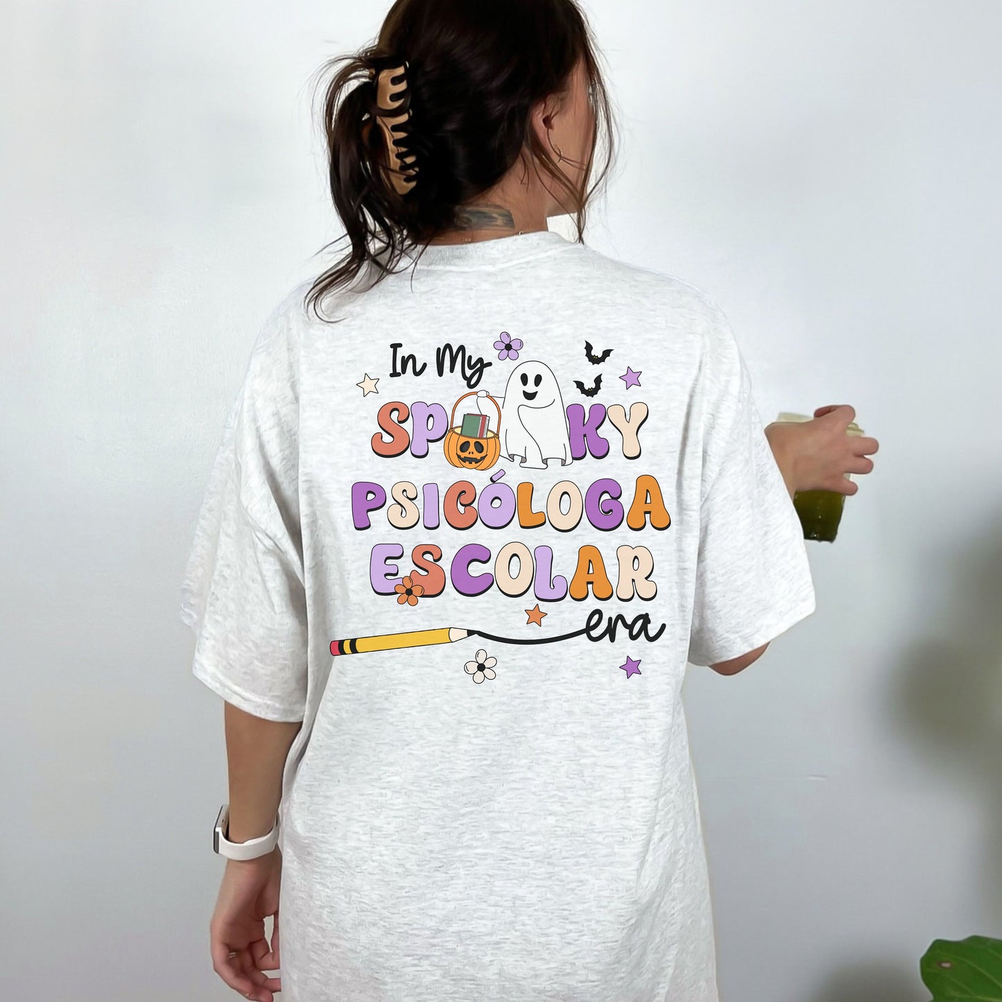 Spooky Psicóloga Escolar, Halloween Psychologist Shirt, School Psychologist Halloween, School Psychology Shirt, Psychologist Halloween Shirt