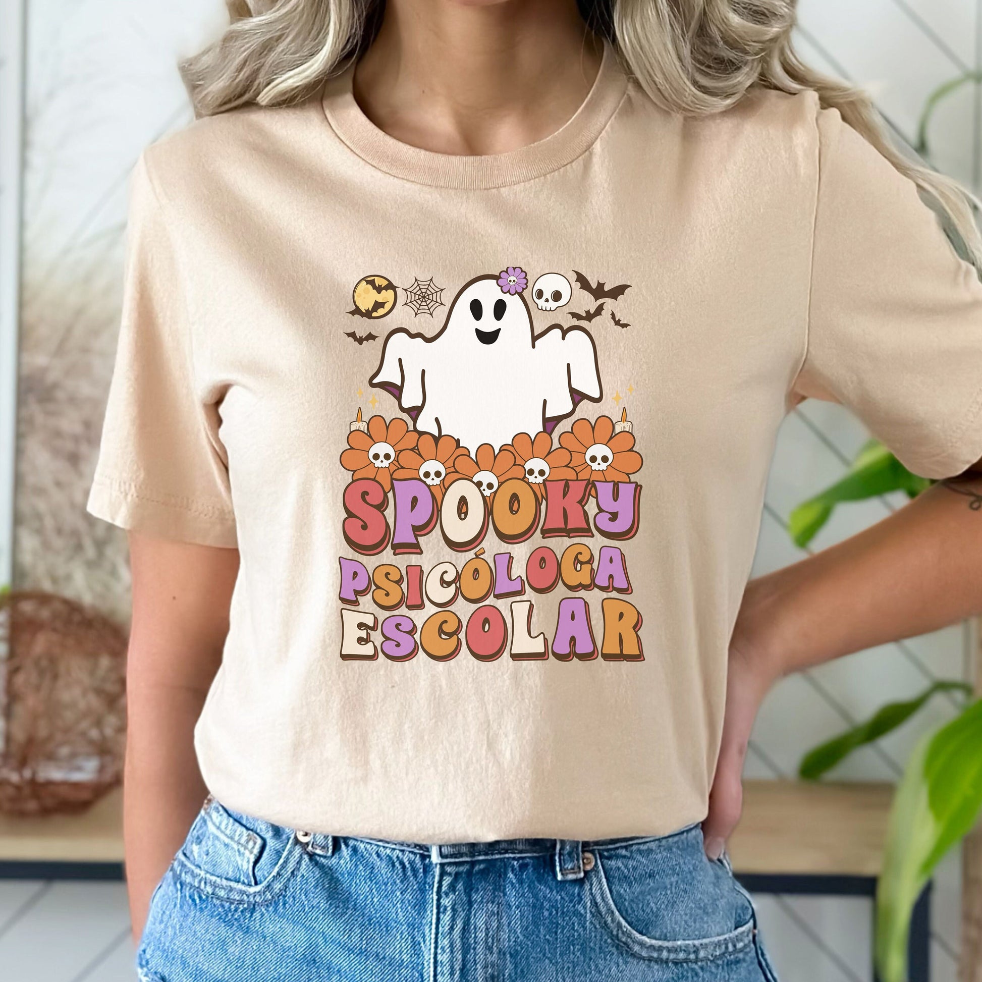 Spooky Psicóloga Escolar, Halloween Psychologist Shirt, School Psychologist Halloween, School Psychology Shirt, Psychologist Halloween Shirt