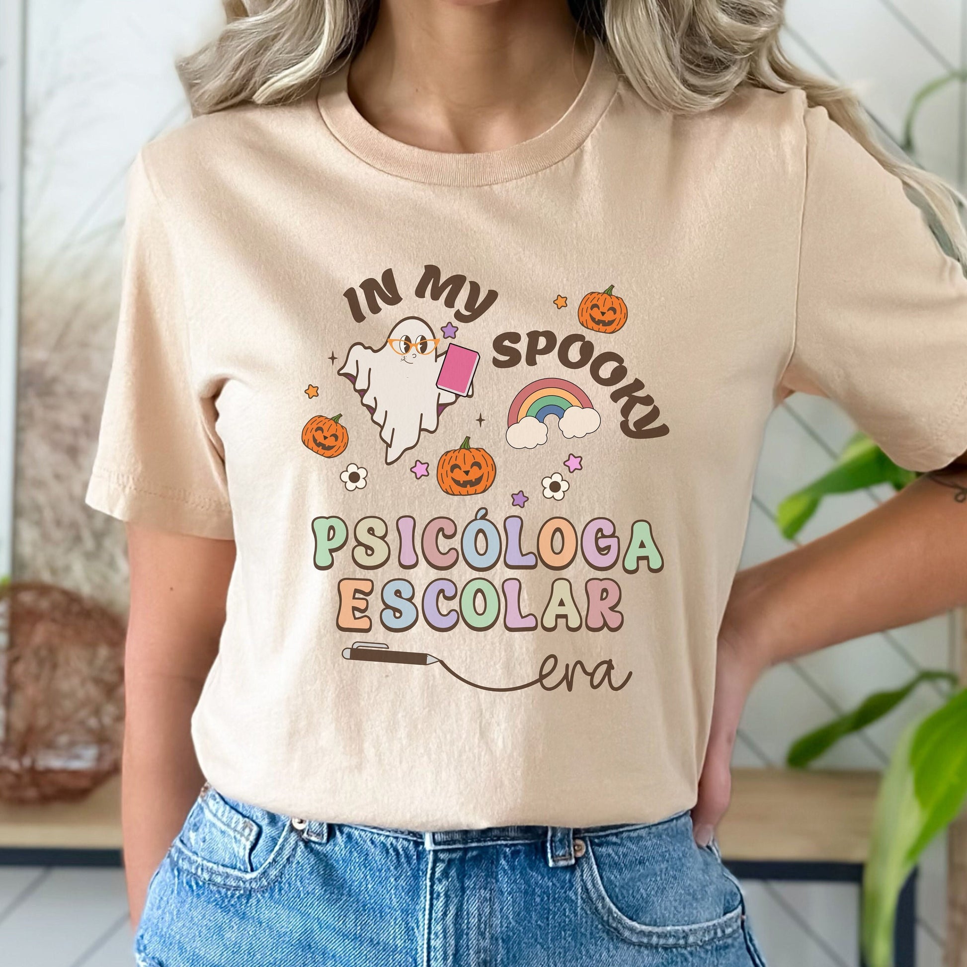 Spooky Psicóloga Escolar, Halloween Psychologist Shirt, School Psychologist Halloween, School Psychology Shirt, Psychologist Halloween Shirt