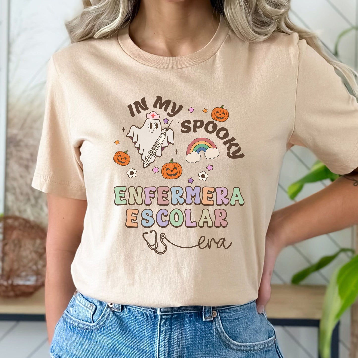 In My Spooky Enfermera Escolar Era, Halloween Nurse T Shirt, Nurses Halloween Shirt, Spooky Nurse Shirt, Halloween School Nurse Shirt, Nurse
