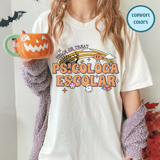 Psicóloga Escolar Shirt, Halloween Psychologist Shirt, School Psychologist Halloween, School Psychology Shirt, Psychologist Halloween Shirt