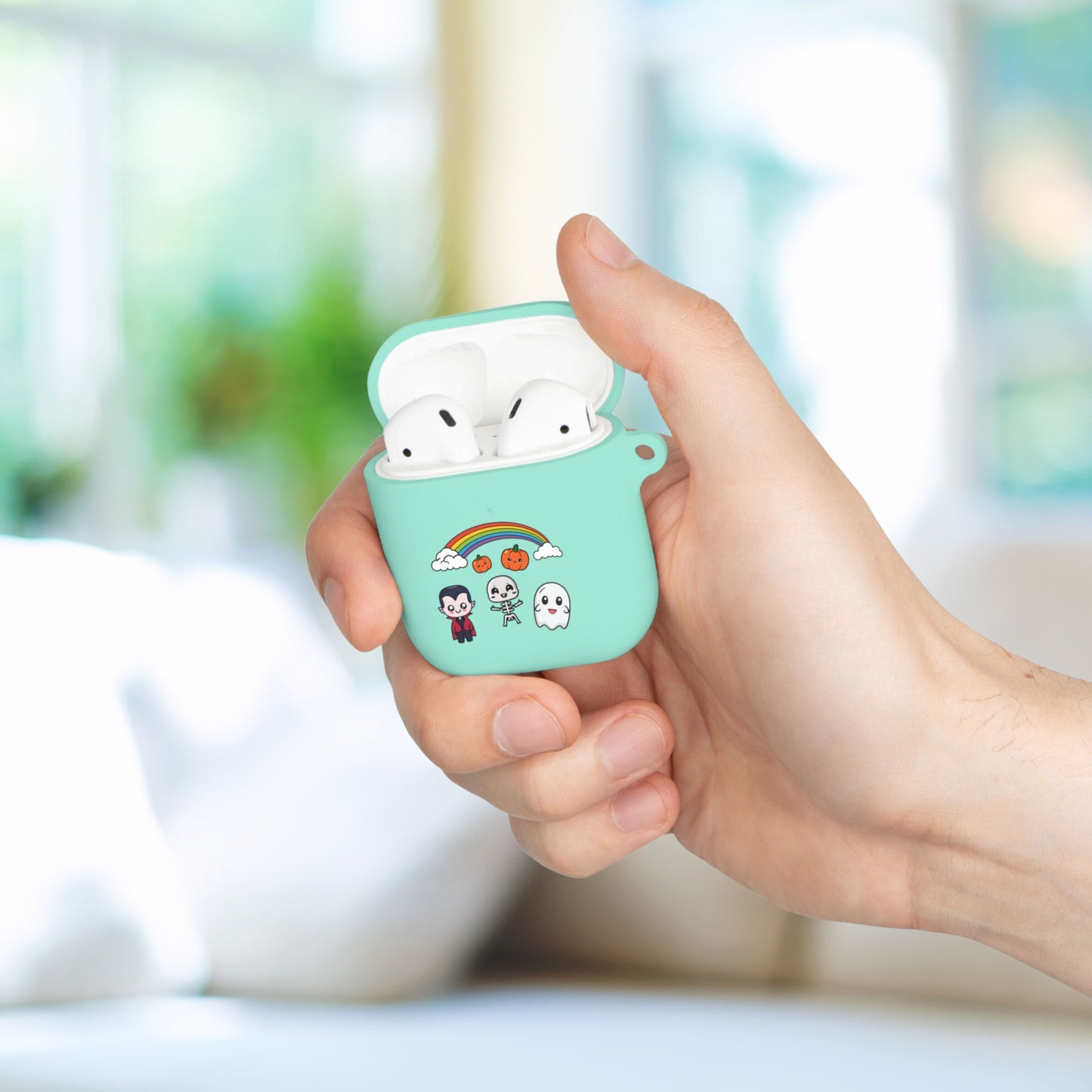 Ghost Airpod Case, Halloween Airpod Case, Airpod Generation 2 Case, Airpod Case 1st Generation, Airpod Case Cover With Keychain, Dracula